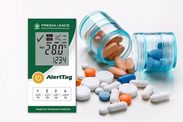 AlertTag T10 LCD Disposable Temperature Monitor/Indicator