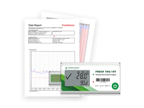 Fresh Tag 10T Single Use Temperature Data Logger