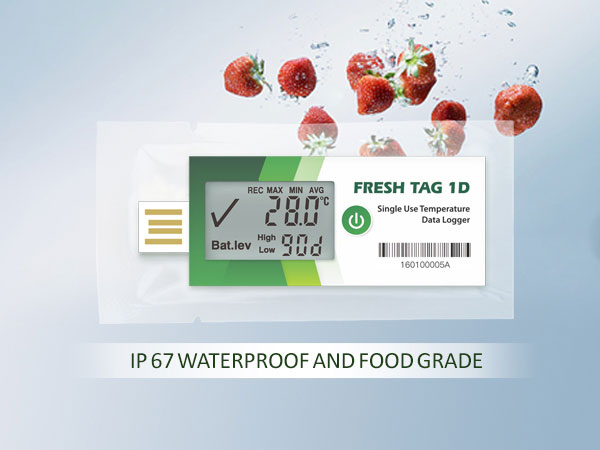 Fresh Tag 1D LCD Single Use Temperature Data Logger