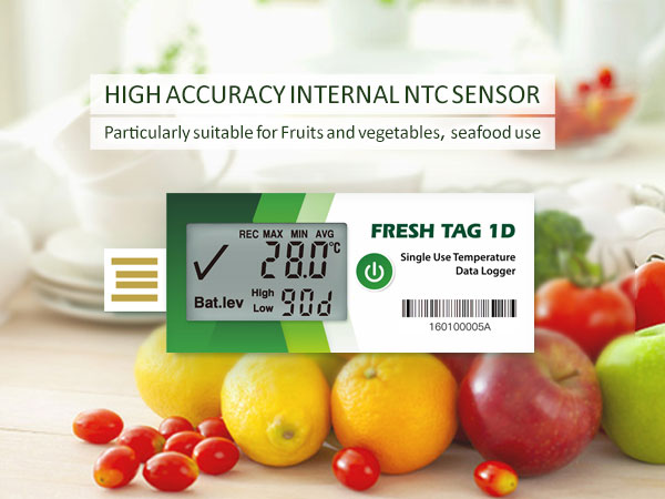 Fresh Tag 1D LCD Single Use Temperature Data Logger
