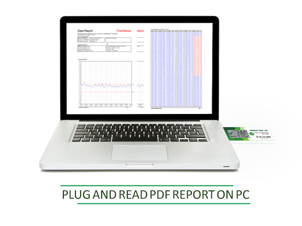 Fresh Tag 1D LCD Single Use Temperature Data Logger