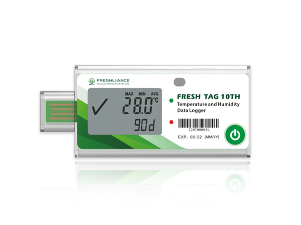 Peach Temperature and Humidity Data Logger Price