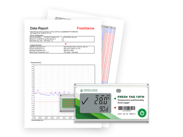 Temperature humidity recorder for bananas