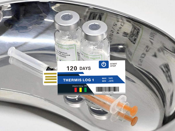 Vaccine USB temperature sensor with exportable reports