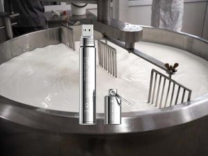 Pasteurization temperature data logger with high protection level