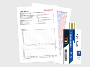 7-day disposable temperature recorder for blood transportation