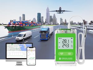 Real-time temperature monitors for remote monitoring of transportation