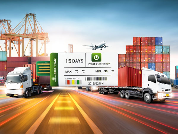 One-way temperature data logger for transportation