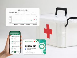 Bluetooth temperature data logger for medicines that can view data through APP