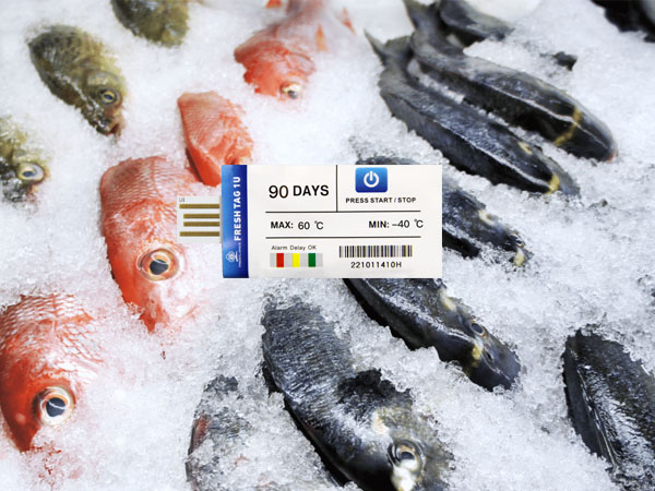 -40℃ low-temperature data logger for frozen food transportation