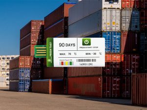 Disposable shipping temperature recorder for containers