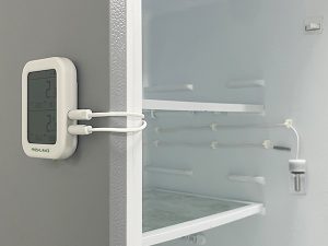Refrigerator Bluetooth thermometer with app to view data