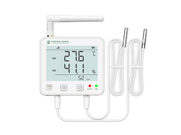 GSP100-WiFi/4G Real-time Data Logger for Illumination, Ethylene, CO2, Ammonia, Temp & Humidity, etc.