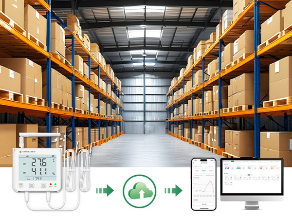 GSP100-WiFi/4G Real-time Data Logger for Illumination, Ethylene, CO2, Ammonia, Temp & Humidity, etc.